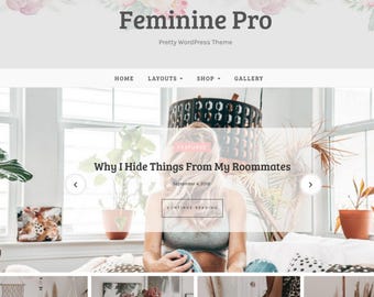 Feminine WordPress Theme Pro | Stylish Blog Theme (Digital Download)