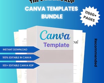 Canva KDP Templates Bundle | Planner, Journal, Log Book (Digital Download)