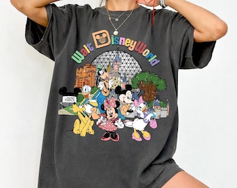 Retro Walt Disney World Shirt, Vintage 90’s Disney World Magic Kingdom Shirt, Disney Mickey And Friends Shirt, Family Vacation Trip 2026 Tee