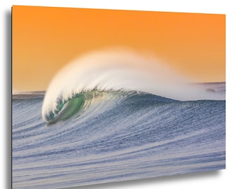 Onda dell'oceano all'alba in California - Grande opera d'arte murale