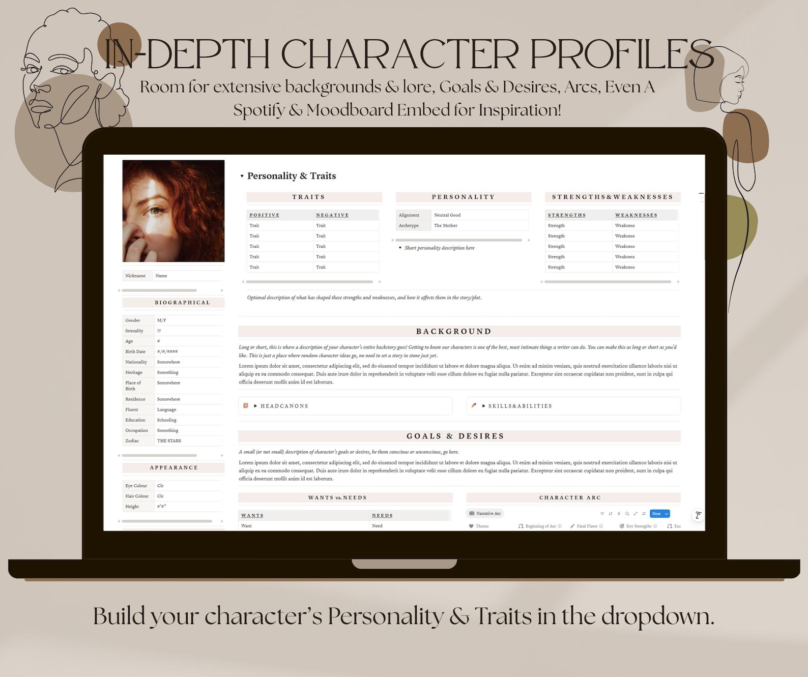 Ultimate Character Profiles: Writing Notion Template for Character ...