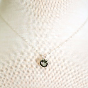 Austrian Crystal Solitaire Necklace Black Diamond image 2