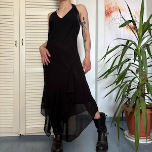 90s maxi slip dress Silk '90s Style Maxi Slip Dress in Pearl White M / White