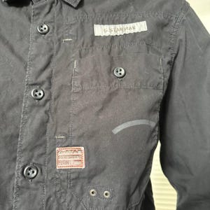 G-Star Raw Cargo Black Shirt Utility Pocket Roll-Up Sleeve Y2K Gorpcore Top S image 9