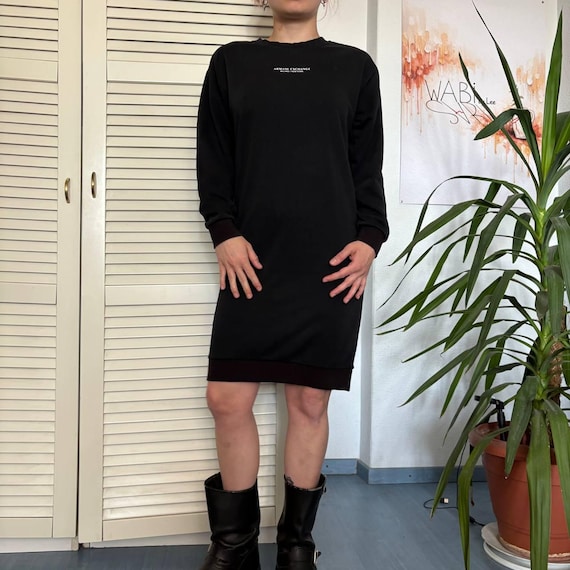 Armani Exchange, Armani Exchange Sweatshirt Dress Long Sleeve Mini Logo Y2K Designer Size S