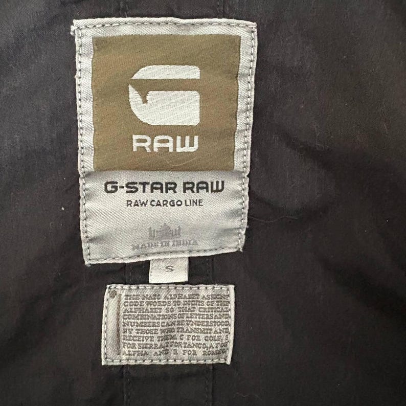 G-Star Raw Cargo Black Shirt Utility Pocket Roll-Up Sleeve Y2K Gorpcore Top S image 10