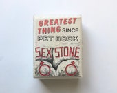 Vintage Funny Gag Gift, Circus Fun Enterprises Sex Stone, 1976, Sexy Stone, Pet Rock Sexy Stone, Gag Gift Pet Rock Sex Stone