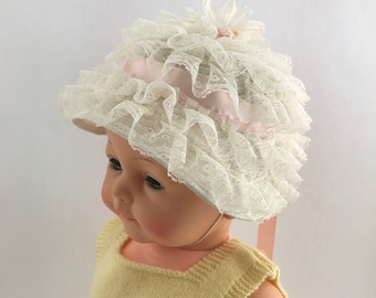 Vintage Toddler Sized Easter Bonnet, Child's Easter Bonnet, Children's Easter Hat