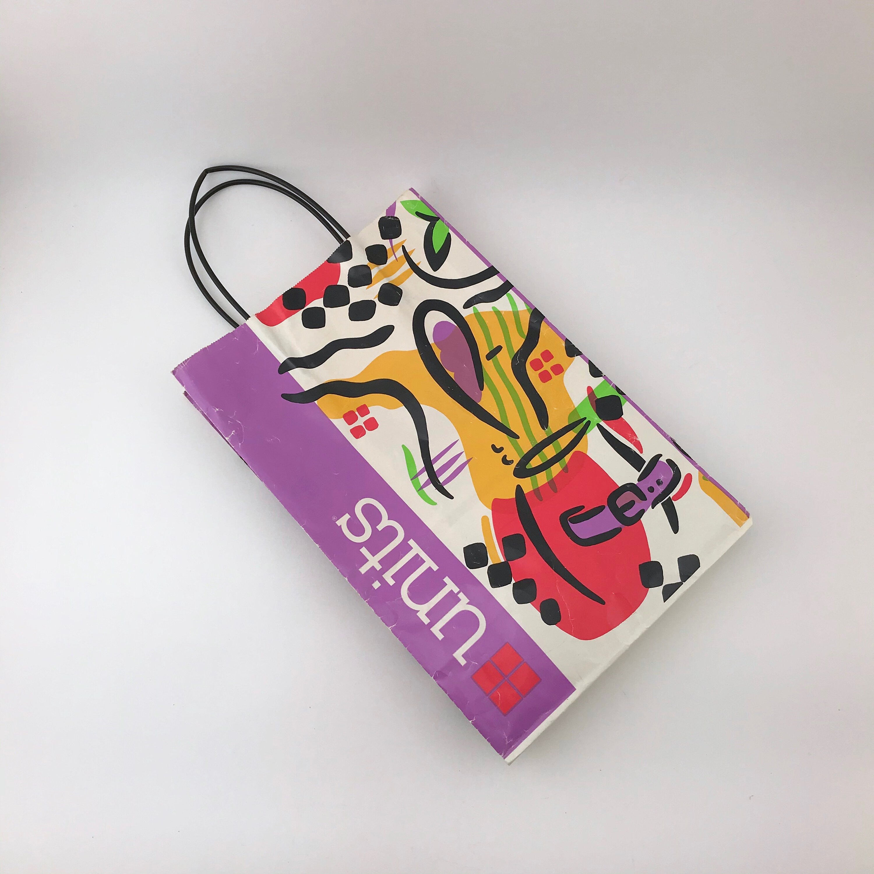 Vintage Units Shopping Bag Units 1992 Units Clothing Store Etsy Nederland