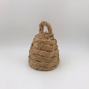 Vintage Wicker Bell, Bell Shaped Woven Raffia, Home Decor, Rustic Wicker Style Bell