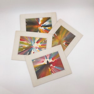 Vintage Group Of Four Spin Art Paintings, Spin Art, Abstract Art, Contemporary Art