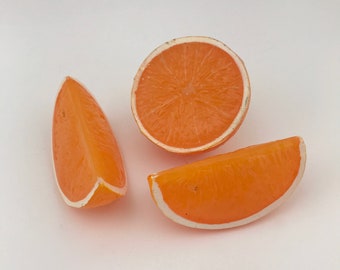 Vintage Artificial Oranges, Fake Fruit, Plastic Oranges