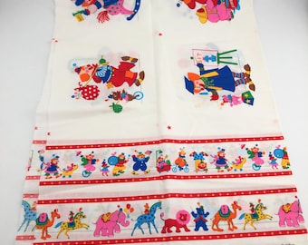 Vintage VIP Screen Print, Cranston Print Works Co., "Here Come The Clowns", Picture Patches
