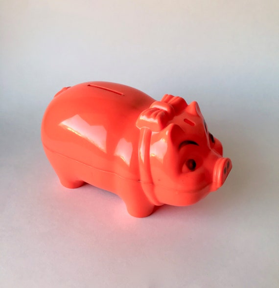 orange piggy bank
