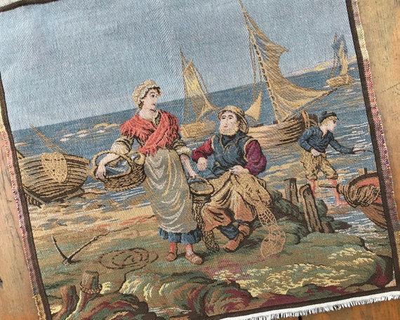 Vintage Belgian French Gobelin Pecheur, Fisherman Tapestry, Fishing,  Fisherman's Wife, Fisherman Textile, Ships and Fishing -  Canada