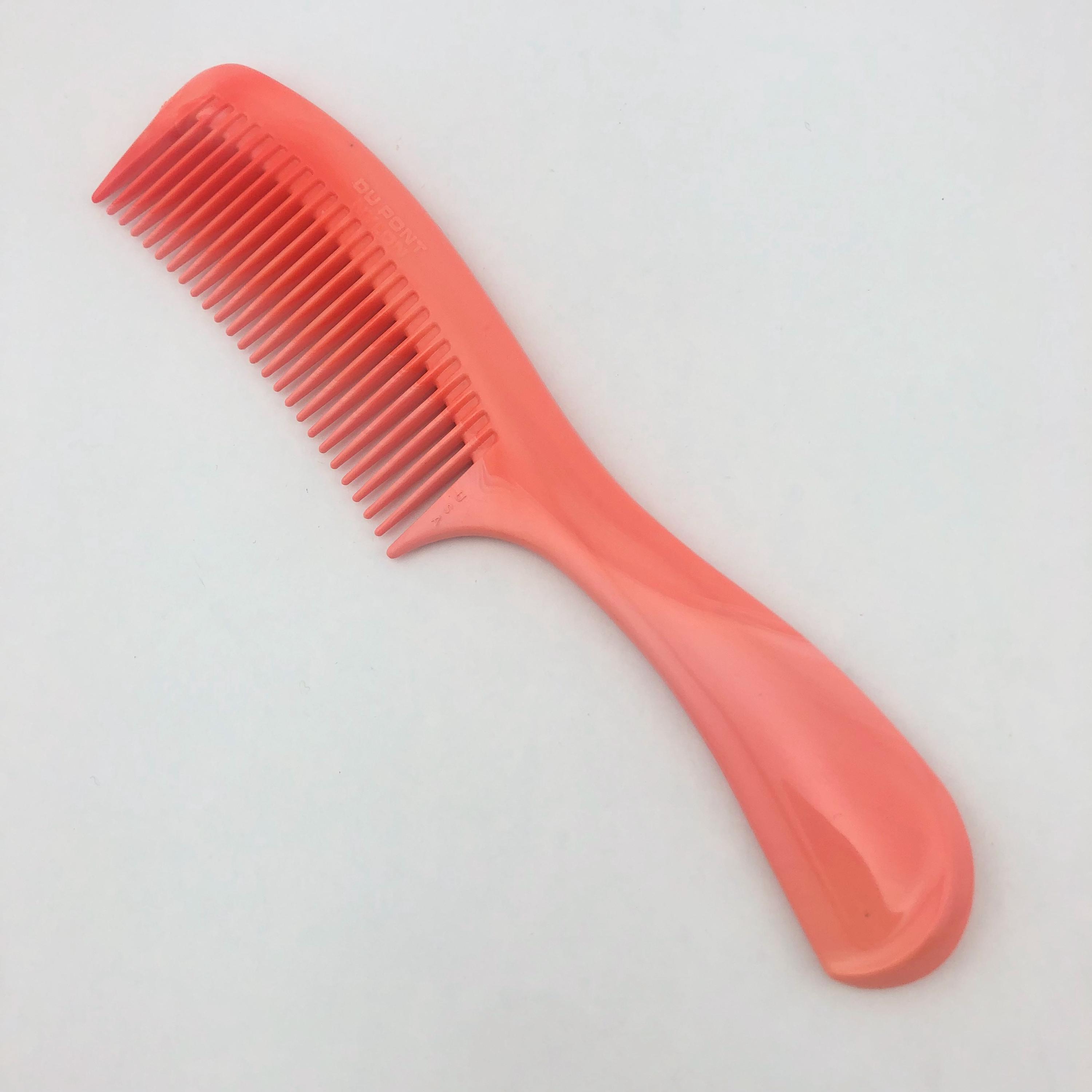 Vintage Swirly Orangey/peach Crazy Comb Style, Big Plastic Comb