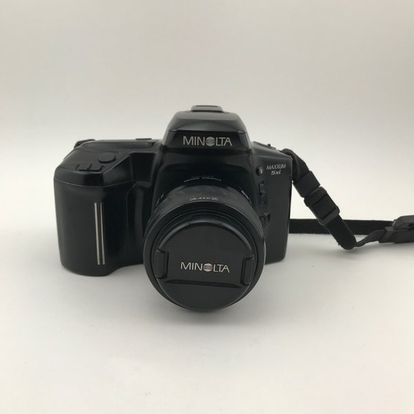 Vintage Minolta 35mm Maxxum 5xi With AF Power Zoom 35-80mm Lens, Auto Focus, Auto Film Advance, Documentation