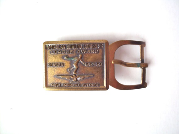 Vintage '57-'58 American Bowling Congress League Award Belt Buckle