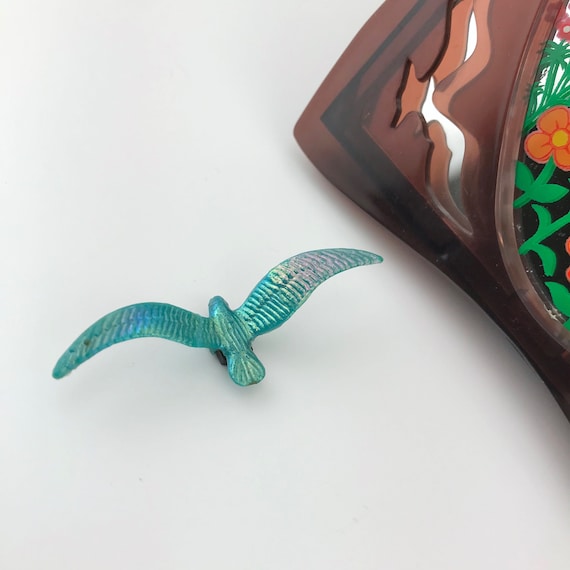 Vintage Yap's 1978 Mirrored Music Box With Magnetic Bird, Rainbow
