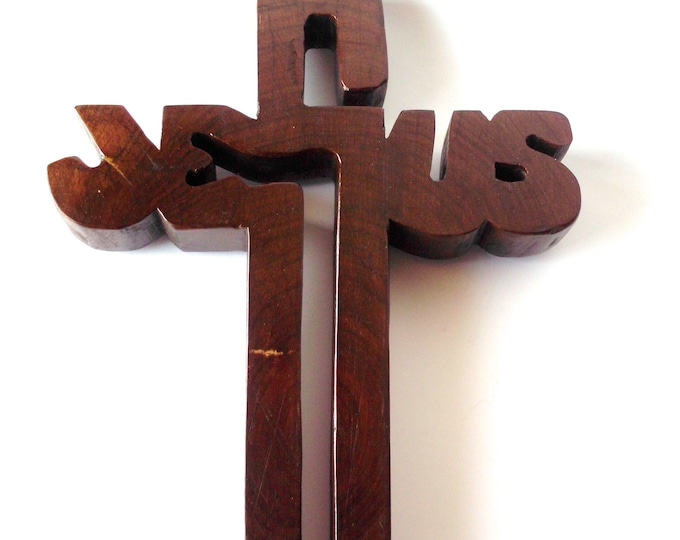 Vintage Modern Wooden Jesus Cross Wooden Cross Etsy