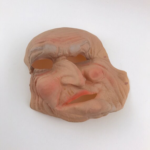 Vintage Rubber Old Man Mask, NO STRAPS Gem