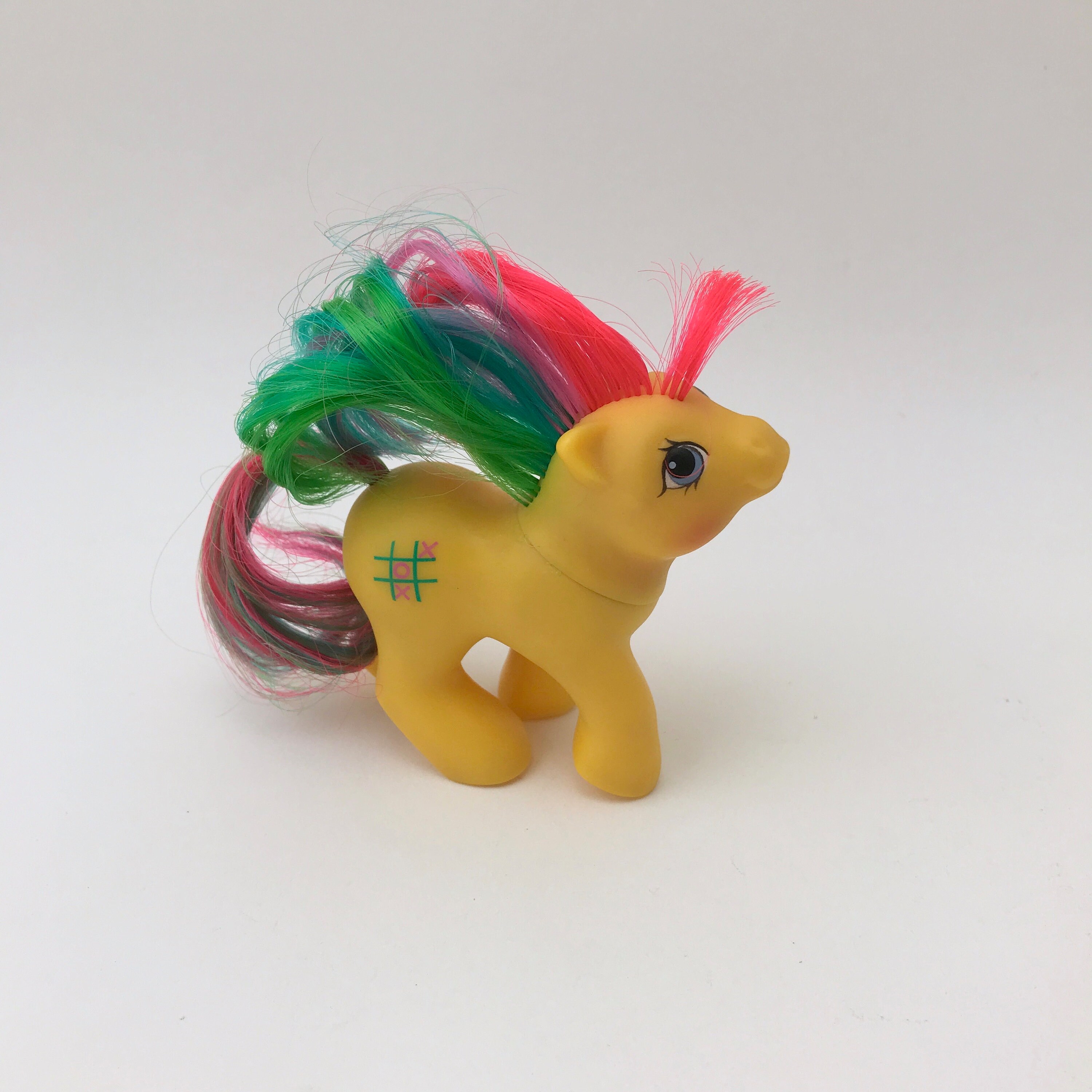 Vintage MLP, First Tooth Baby Tic Tac Toe, G1, Rainbow Mane Tail