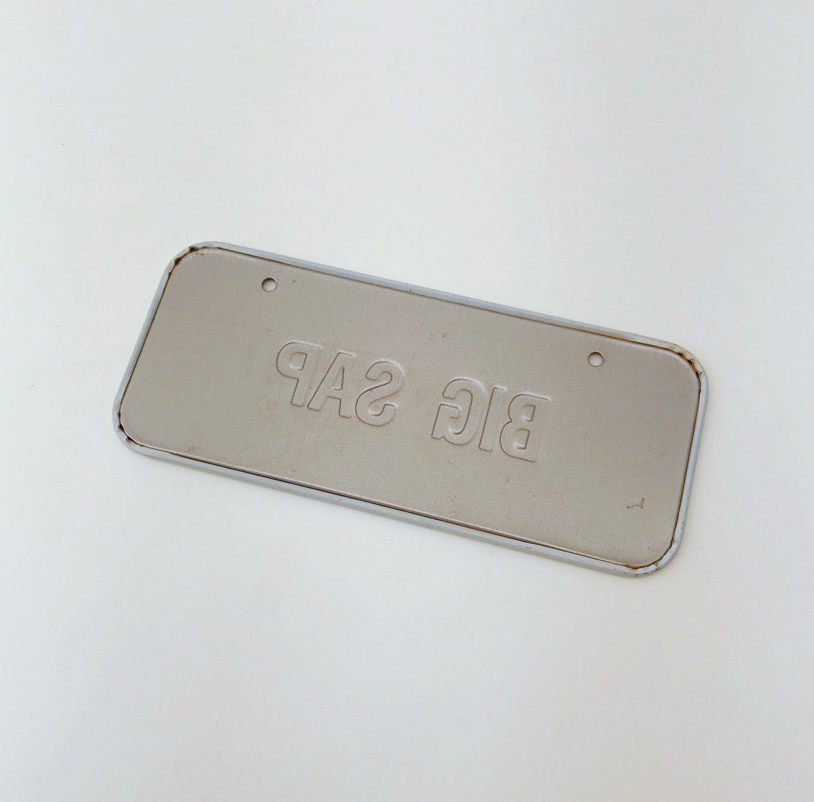 Vintage Cereal Box Novelty License Plate Tag Big Sap Vermont Etsy