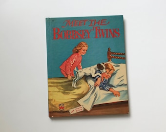 Vintage Wonder Books, Meet The Bobbsey Twins, Laura Lee Hope, 1954, The Bobbsey Twins 1954, Wonder Book