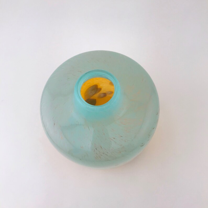 Art Glass Vase Gold /& Brown Art Glass Vase Vintage Norcrest Blue Norcrest Vase