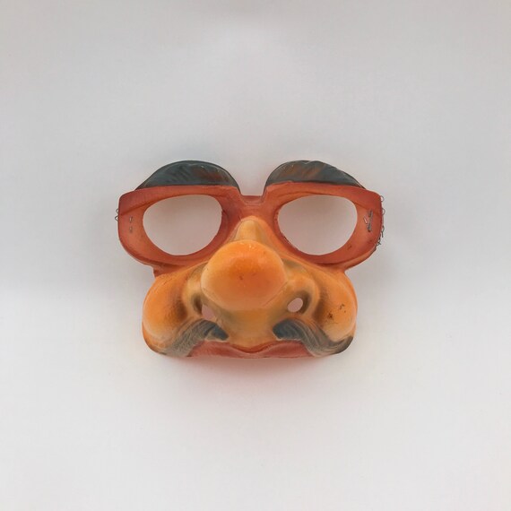 Vintage Plastic Half Mask, Eyebrows, Glasses, Nos… - image 5
