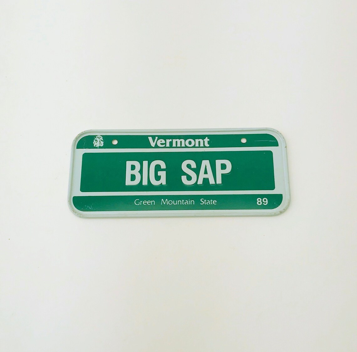 Vintage Cereal Box Novelty License Plate Tag Big Sap Vermont Etsy