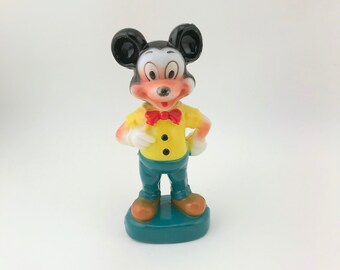 Vintage Disney Mickey Mouse waving hand Mini PVC Miniature 2\u201d Action Figure Toy Figurine Hong Kong