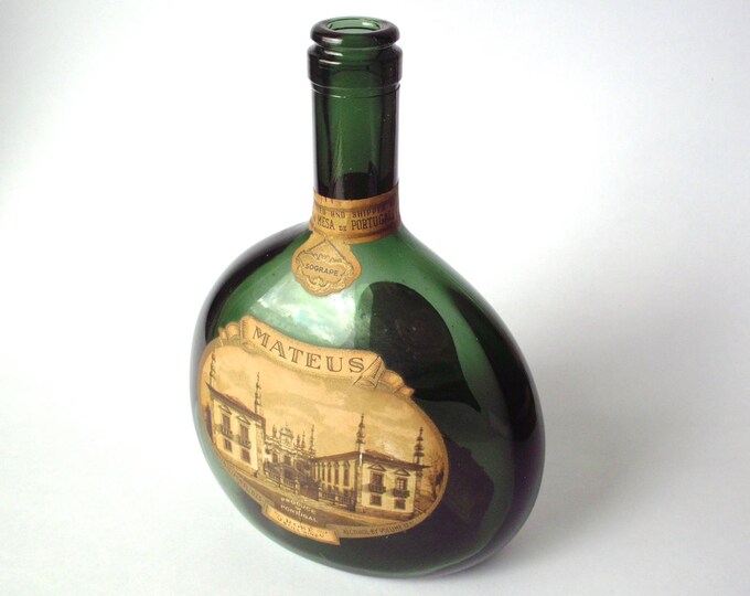 Large Vintage Mateus Rose Wine Bottle, Famous Hendrix Photo Etsy