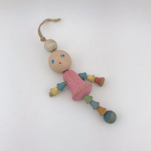 Vintage Wooden Crib Toy, ROUGH CONDITION