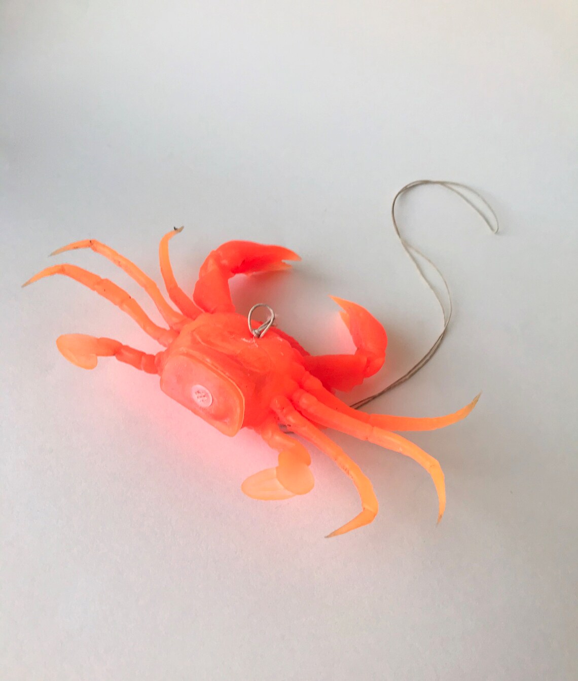 Vintage Rubber Crab Hanging Crab Neon Orange Crab On A Etsy