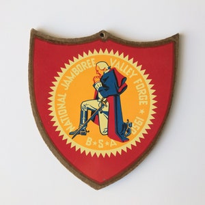 Vintage Boy Scouts Of America National Jamboree Valley Forge, 1950, BSA Plaque, Autographed Boy Scout Plaque 1950, BSA Jamboree 1950