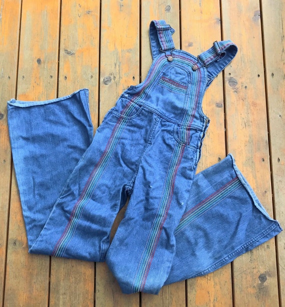 Vintage Faded Glory Rainbow Overalls, Hong Kong, S