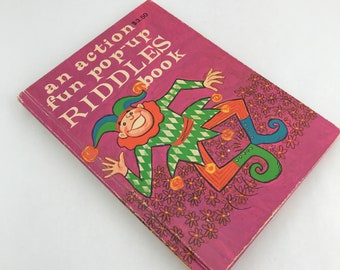 Vintage Pop-Up Book, An Action Fun Pop-Up Riddles Book, Philip Mann, Tony Tallarico, Modern Promotions, Unisystems, Inc., New York, New York