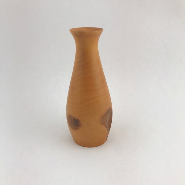 Vintage Small Wooden Bud Vase, Wood Bud Vase, Wood Flower Vase, Madrone Wood Vase