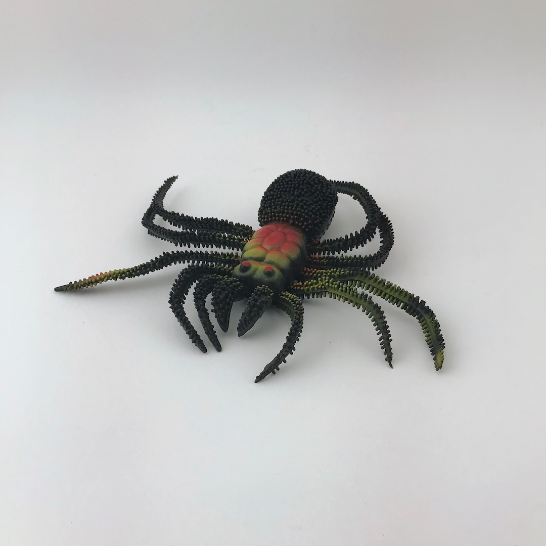 Vintage Large Rubber Spider China Novelty Spider Hairy Etsy