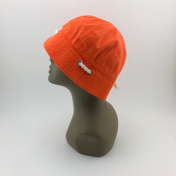 Vintage Liz Claiborne Orange Bucket Hat, Sailing … - image 2