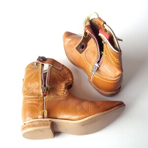 Vintage Children's Cowboy Boots, Mexico, Tiny Leather Cowboy Boots, Toddler Cowboy Boots image 6