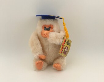 Vintage Love Pets By Russ, Gonga, Plush Graduation Ape, Russ Berrie And Company, Plush Graduate Ape, Gonga Graduation Ape Stuffed Animal