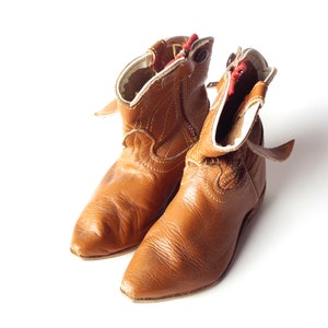 Vintage Children's Cowboy Boots, Mexico, Tiny Leather Cowboy Boots, Toddler Cowboy Boots image 1
