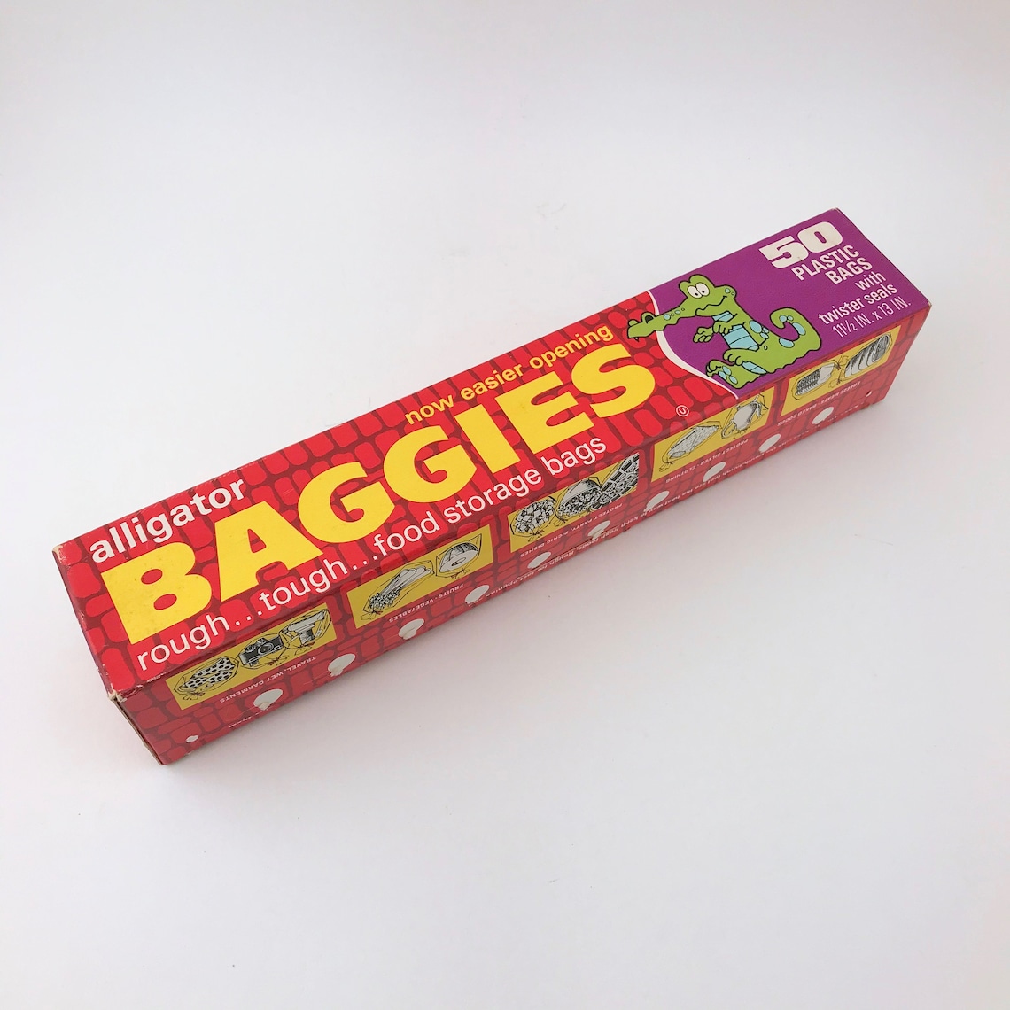 Vintage Open Box Of Large Size Baggies Plastic Bags Colgate Etsy