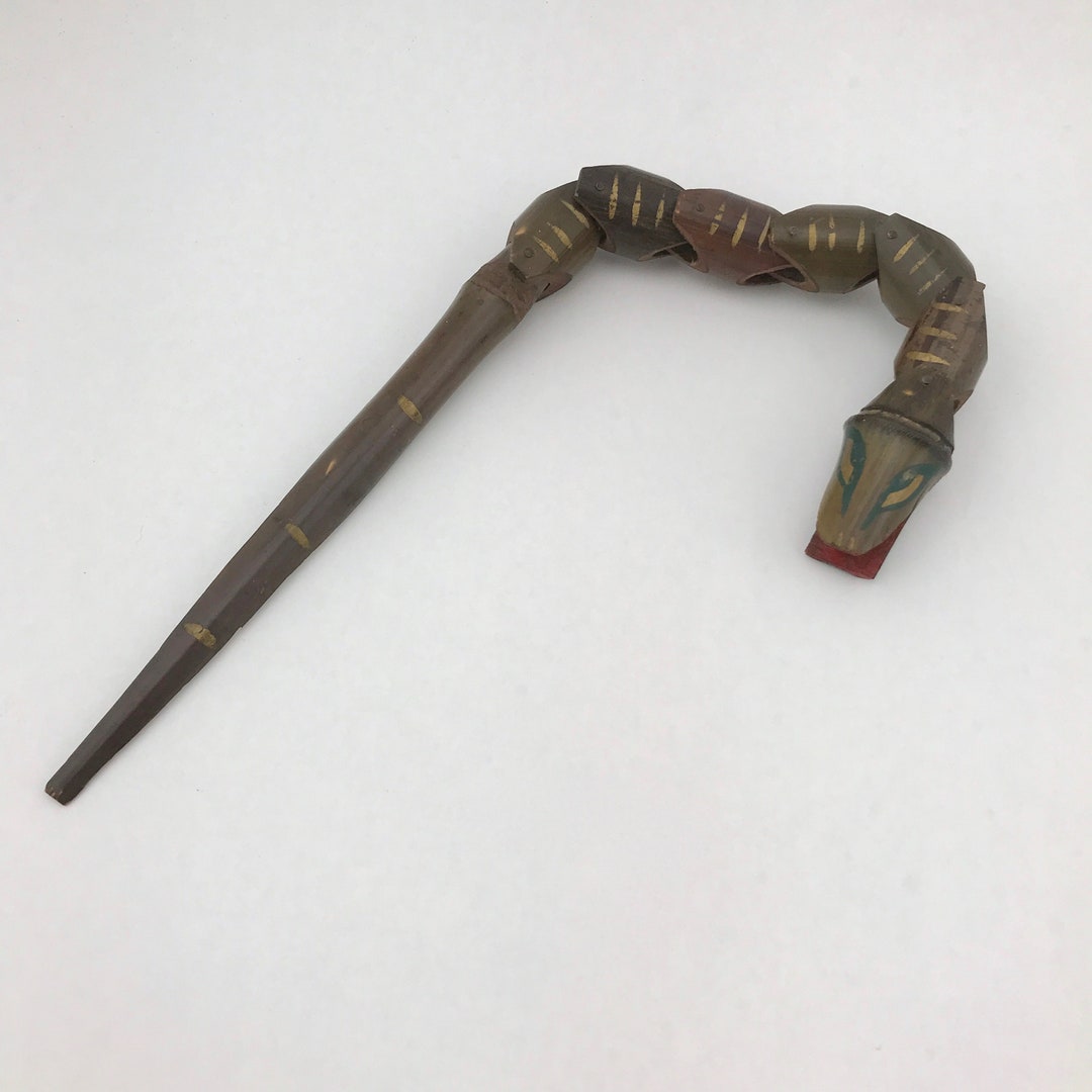 Vintage Jointed Wooden Snake Wood Snake Toy Snake Primitive Etsy