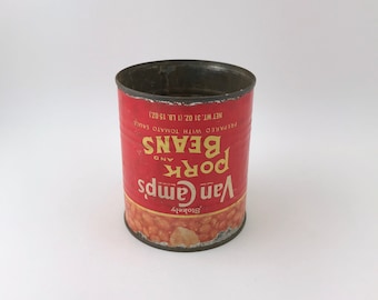 Vintage EMPTY, Stokley Van Camp's Pork And Beans, Bean Can, ROUGH CONDITION, Stokley Van Camp, Inc., Rusty Bean Can