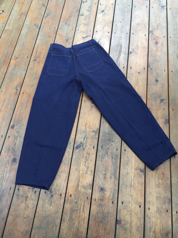 Vintage Sears JR Bazaar Pleated Jeans, Dark Wash … - image 2