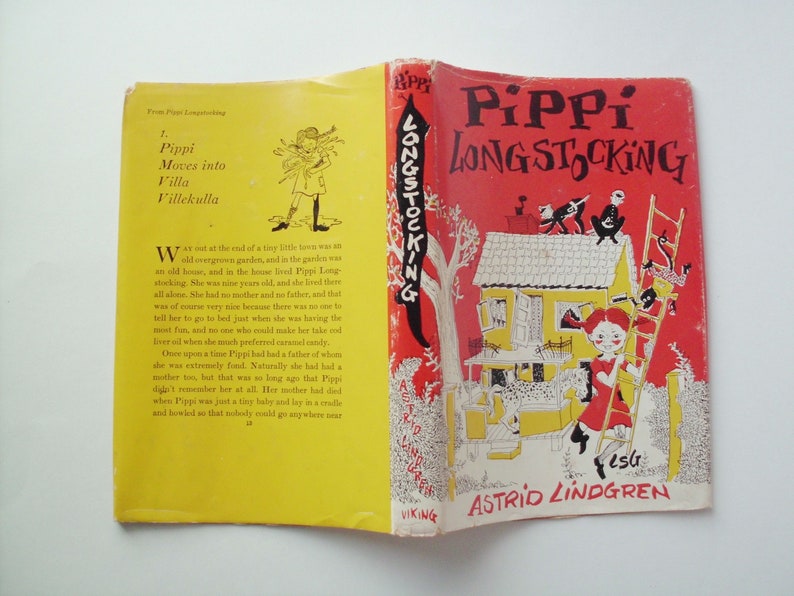 Vintage Hardback Copy Of Pippi Longstocking Astrid Lindgren | Etsy