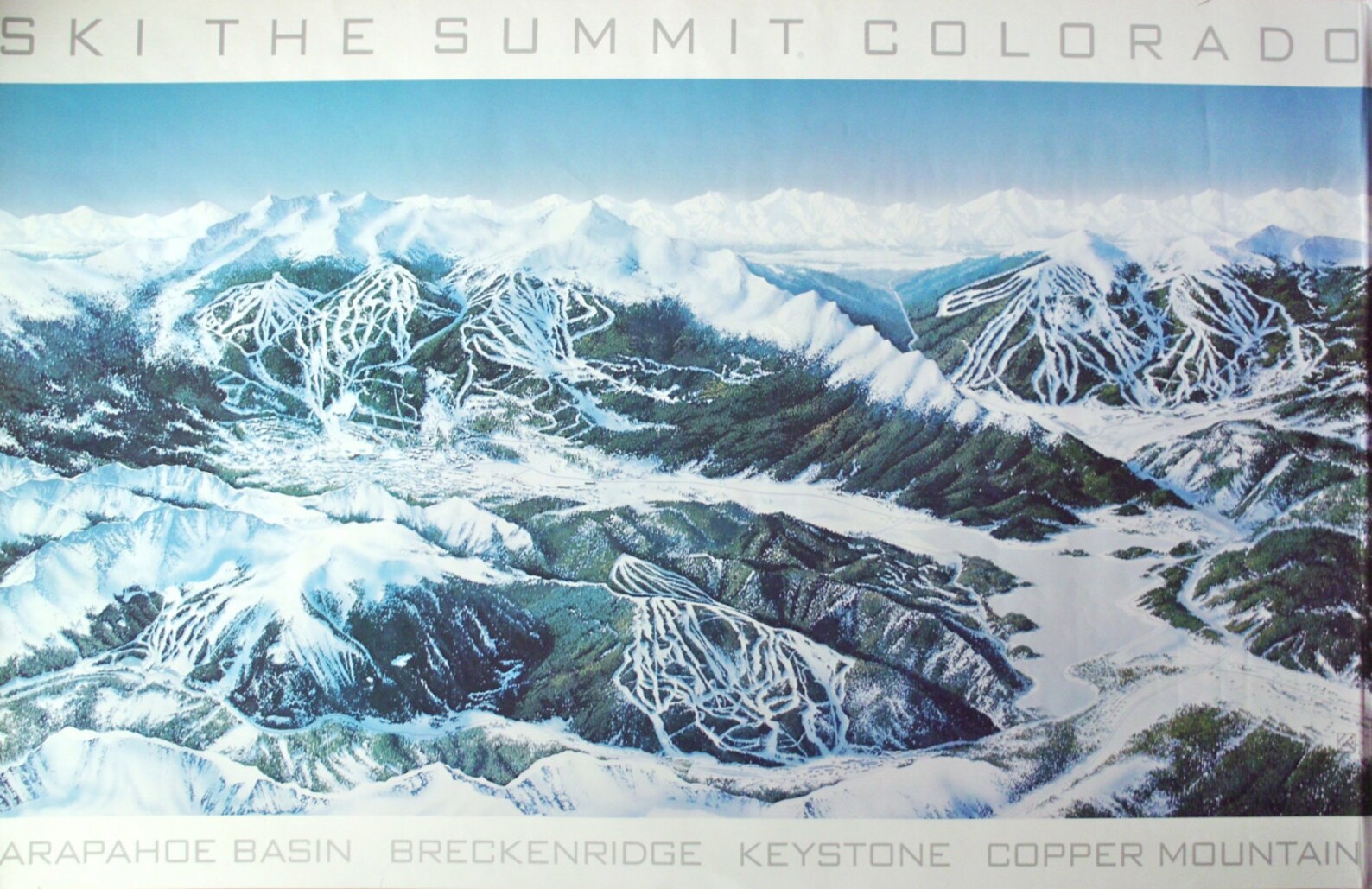 Pair of Vintage Colorado Ski Resort Map Posters Etsy
